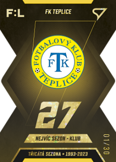 FK Teplice Teplice SportZoo FORTUNA:LIGA 2022/23 2. serie Tricata Sezona F:L /30 #TS-07